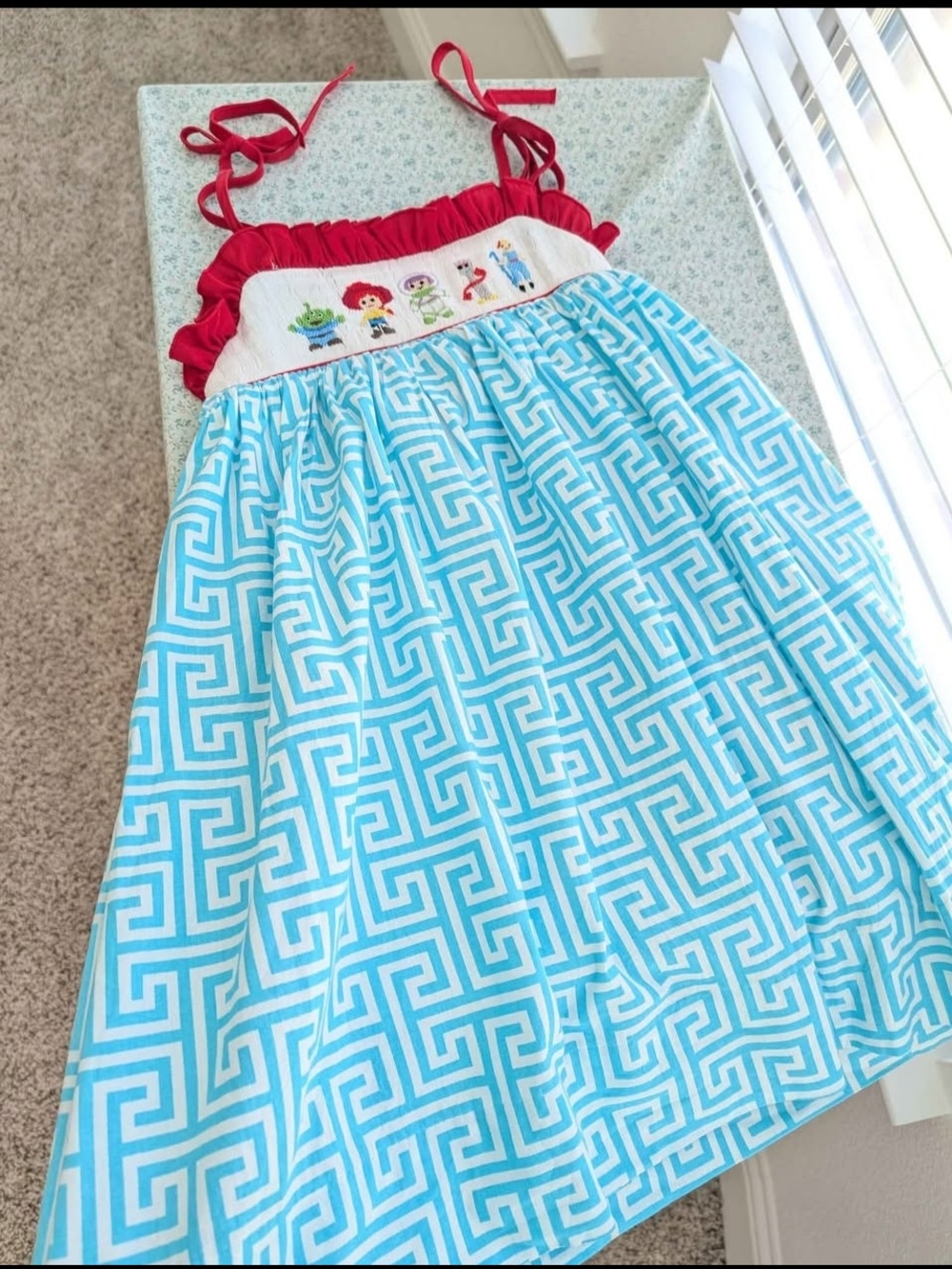 7/8 Smocked Toy Story Dress
